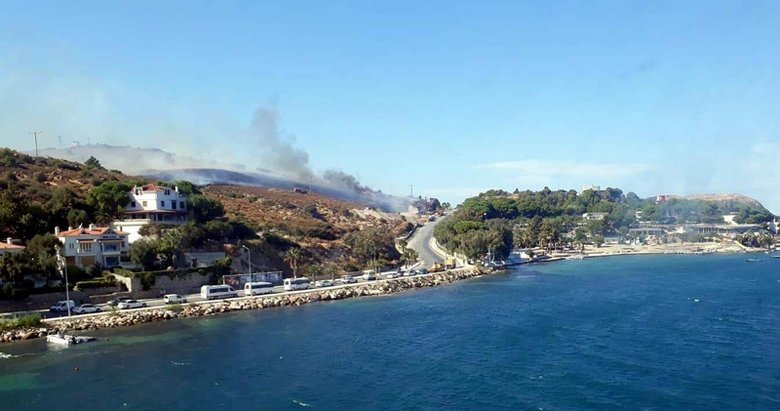 İzmir’de makilik alanda çıkan yangın söndürüldü