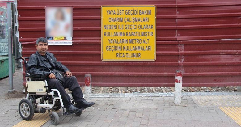 CHP’li İzmir Büyükşehir Belediyesi engelli vatandaşları mağdur etti! Üst geçit aylardır tamamlanamadı