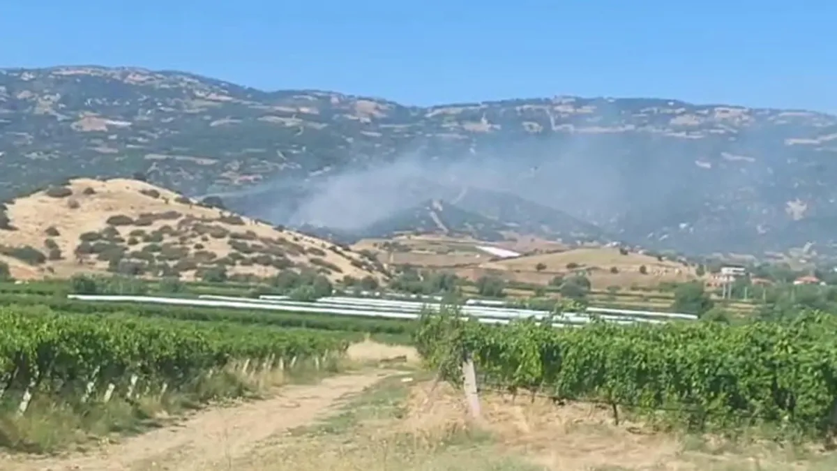 Manisa Sarıgöl'deki Orman Yangınına Ekipler Havadan ve Karadan Müdahale Ediyor