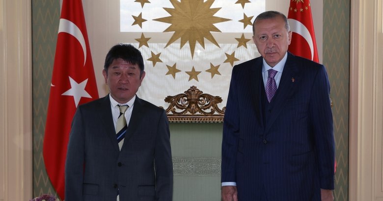 Başkan Erdoğan, Japonya Dışişleri Bakanı Motegi’yi kabul etti