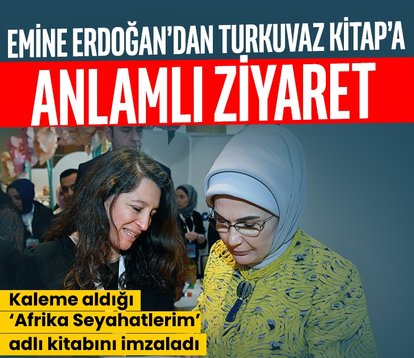 Emine Erdoğan Turkuvaz Kitap’ı ziyaret etti