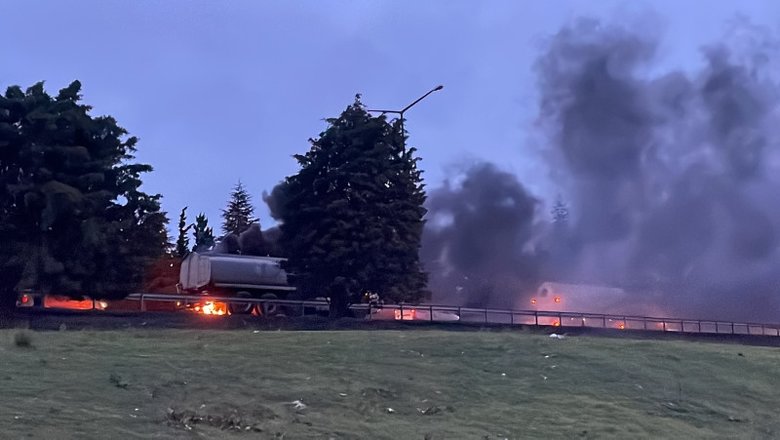 Balıkesir’de seyir halindeki tanker alev aldı