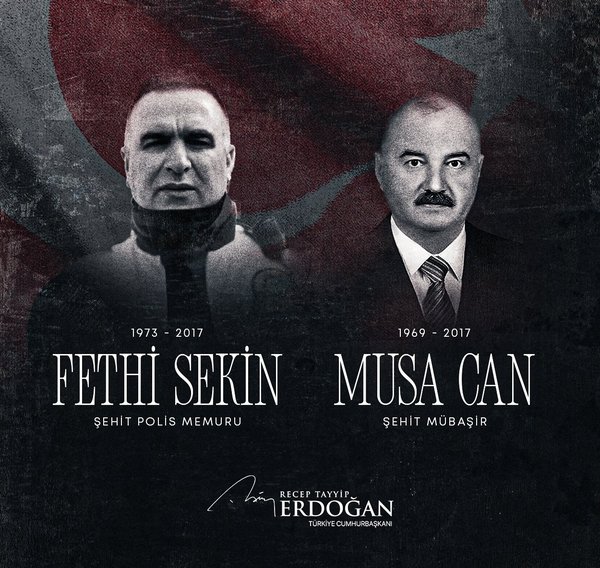 Başkan Erdoğan Fethi Sekin ile Musa Can’ı andı