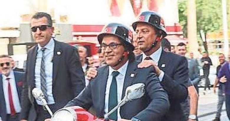 Özel’in motosiklet şovunda olay çıktı