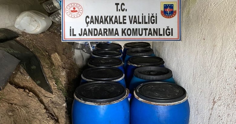 Çanakkale’de 4 ton sahte etil alkol ele geçirildi