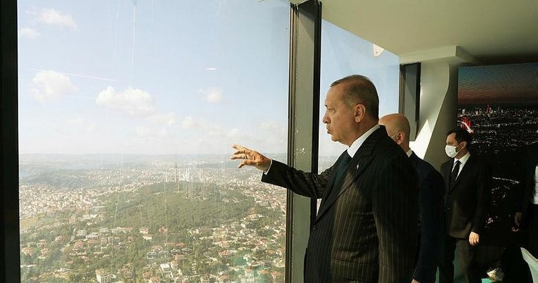 Başkan Erdoğan yapımı devam eden Çamlıca Kulesi’ni inceledi