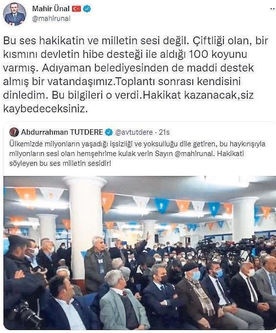 Ak Partili Mahir Ünal dezenformasyonu çürüttü