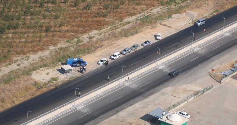 Manisa’da 30 araç helikopterli denetimden kaçamadı