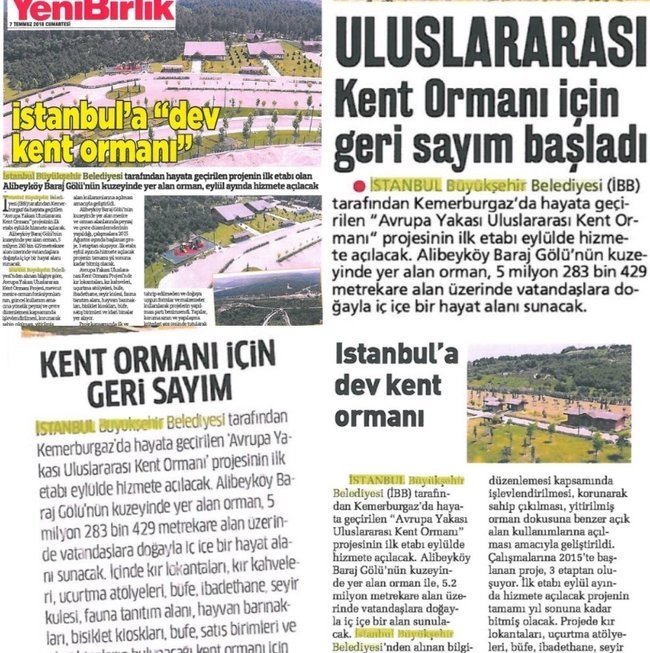 Orman Genel Müdürlüğü, Kemerburgaz Kent Ormanı’nı 2012’de İBB’ye kiralamış!