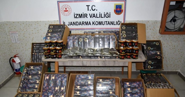 İzmir’de 350 kilogram kaçak nargile tütünü ele geçirildi