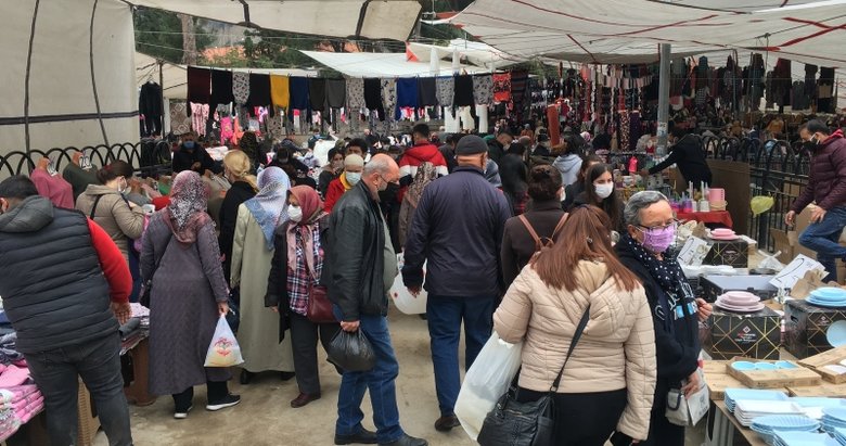 Aydın’da tedirgin eden görüntü! Pazar alışverişi koronavirüs tanımıyor