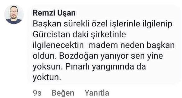 Bozdoğan yanıyor Başkan Özel tatilde