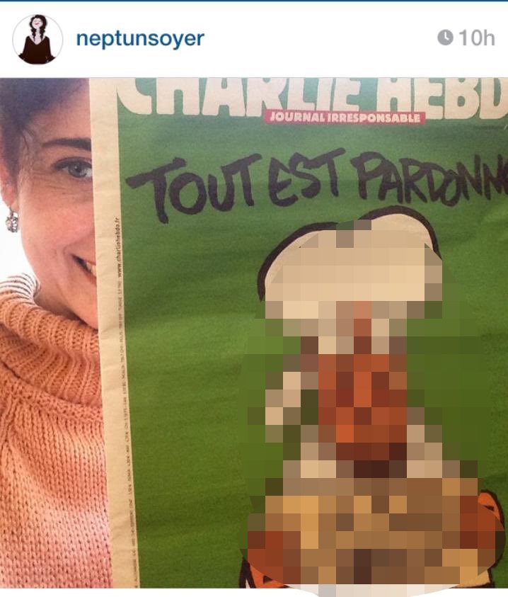 CHP'li Tunç Soyer’in eşi Neptün Soyer'den Charlie Hebdo'nun skandal karikatürüne destek