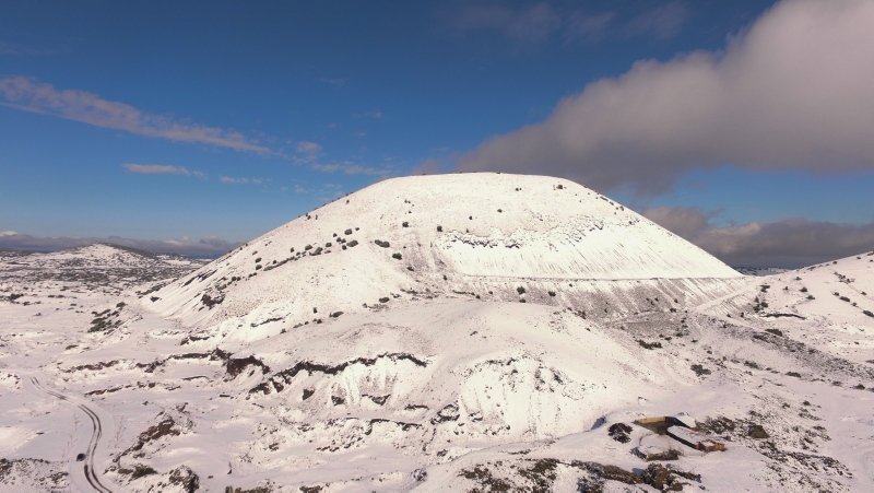 Kula-Salihli Volkanik Jeoparkı, kar sonrası beyaza büründü