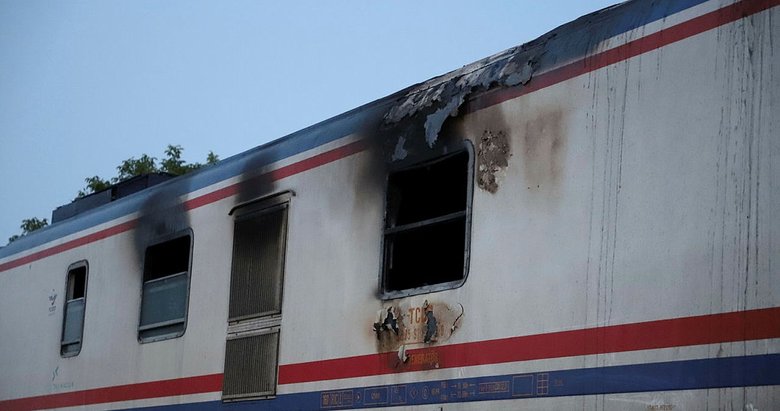 Denizli’de yolcu treninde yangın çıktı