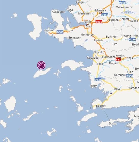 İzmir Urla açıklarında 5,1 büyüklüğünde deprem