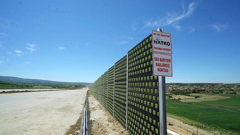 1915 Çanakkale Köprüsü bağlantı yoluna çevreci ses bariyeri inşa edildi