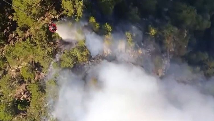 Denizli’de çıkan orman yangını devam ediyor