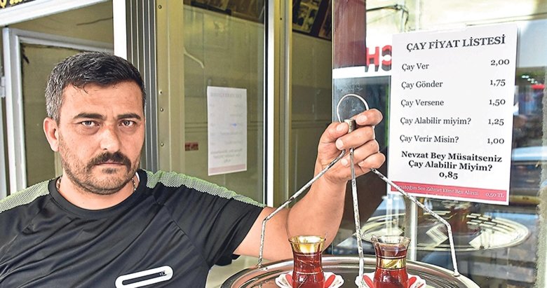 Çay ver: 2 lira Ben alırım: 50 kuruş