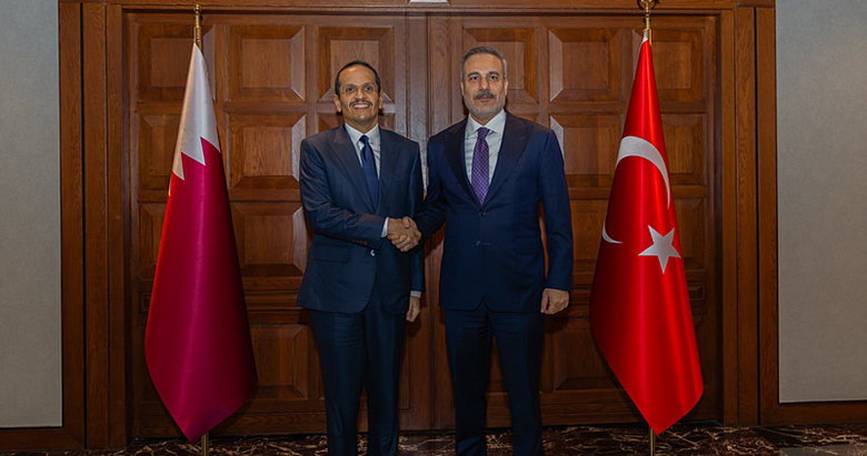 Bakan Fidan Katarli mevkidaşı ile bir araya geldi!