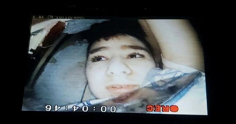 15 yaşındaki Günay Özışık’ın kurtarılma anı ’yılan kamera’ ile görüntülenmiş