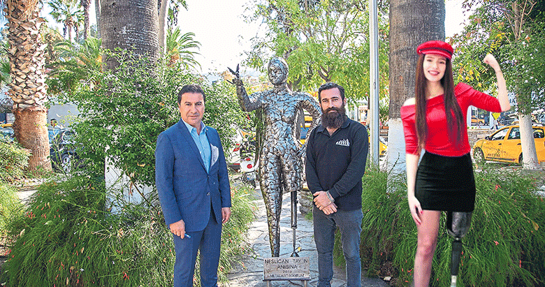 Bodrum’a Neslican Tay’ın heykeli dikildi