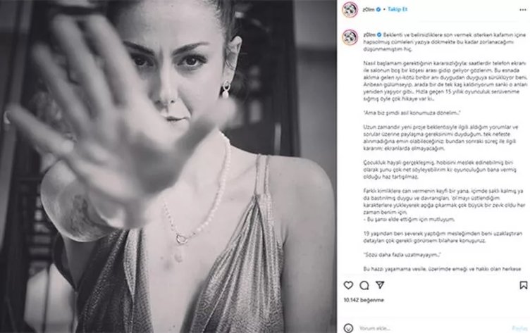 Özlem Yılmaz hayranlarına üzücü haberi verdi