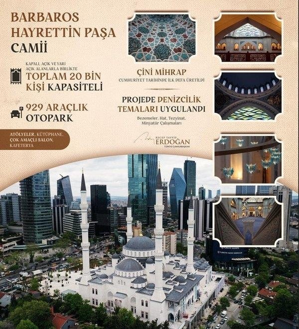 Başkan Erdoğan’dan Barbaros Hayreddin Paşa Camii açılışında önemli mesajlar