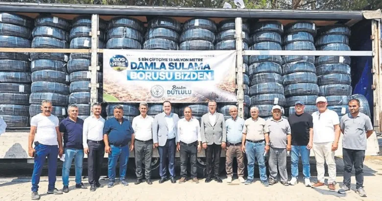 Alaşehirli üreticilere damla sulama desteği