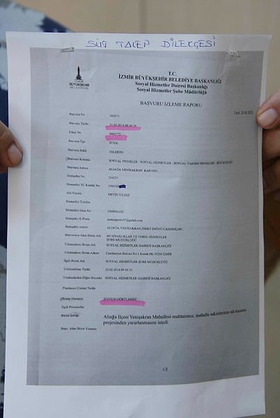 Yenişakranlılardan İzmir Büyükşehir Belediyesi’ne ’süt’ tepkisi