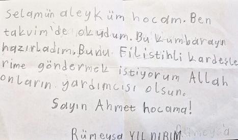 Minik Rümeysa’dan duygulandıran bağış