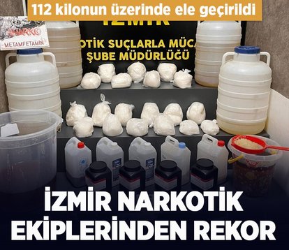 İzmir’de Narkotik ekiplerinden rekor