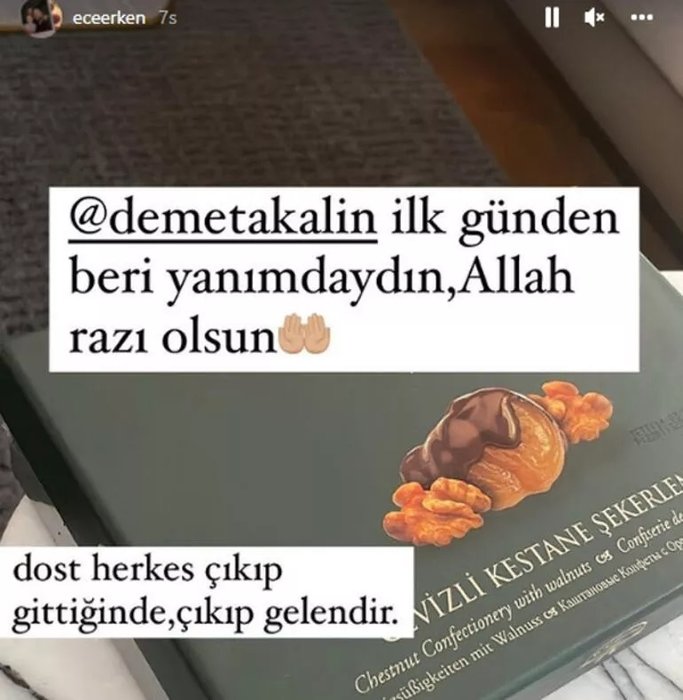 Acılı eş Ece Erken’den küs olduğu Demet Akalın’a teşekkür!