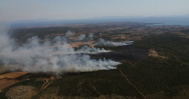 Aydın’da makilik alanda yangın çıktı! Havadan ve karadan müdahale ediliyor