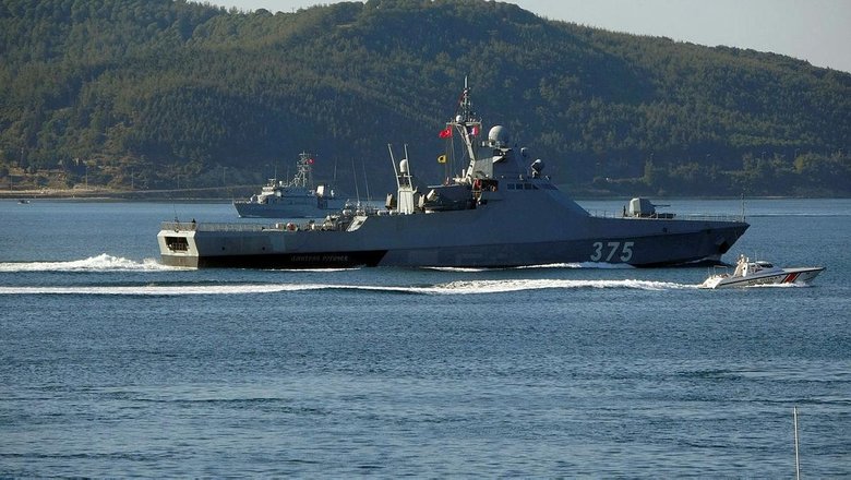 Rus savaş gemisi ‘Dmitry Rogachev’ Çanakkale Boğazı’ndan geçti