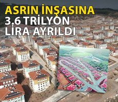 Asrın inşasına 3.6 trilyon lira ayrıldı