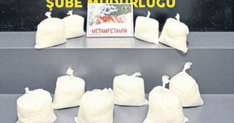 Kargodan 9.5 kilo uyuşturucu çıktı