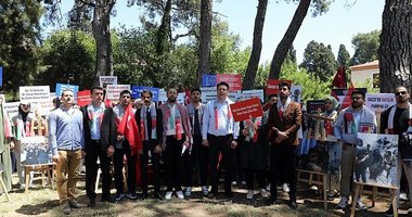 Üniversite öğrencileri ve akademisyenlerden İzmir’de İsrail protestosu