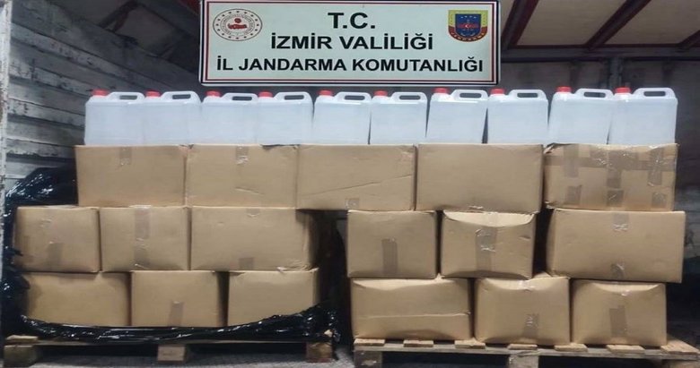 İzmir Bornova’da 860 litre etil alkol ele geçirildi