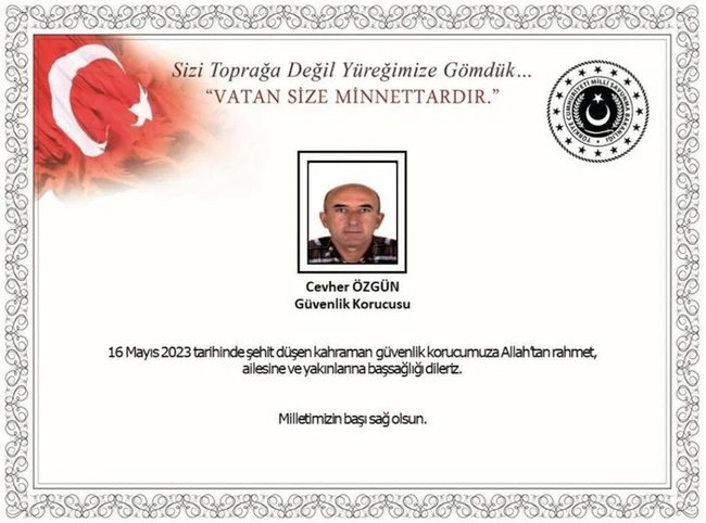 Şehitlerimizi sonsuzluğa uğurladık