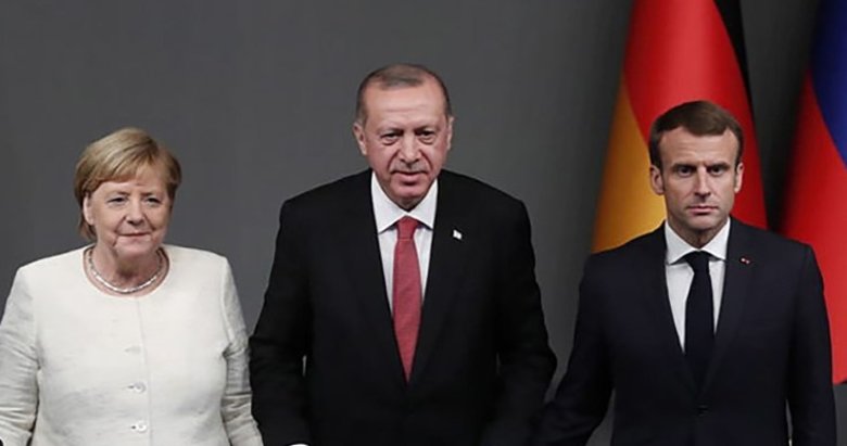 Başkan Erdoğan, Merkel ve Macron’la görüştü