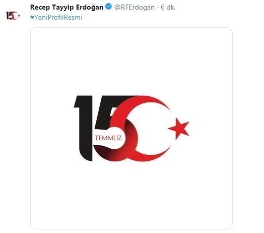 Başkan Recep Tayyip Erdoğan, Twitter’daki profil resmini değiştirdi