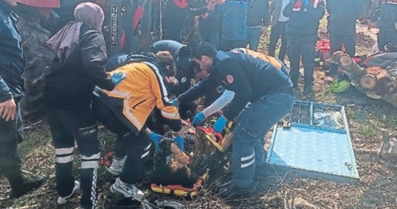 Ağaç dalı toplayan kadın kuyuya düştü