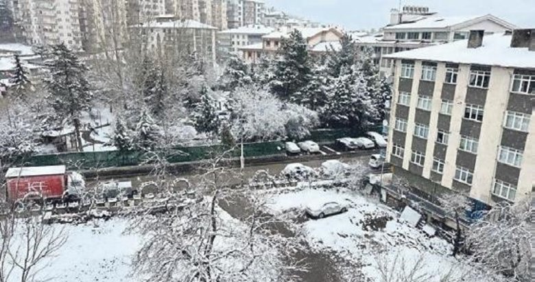 Ankara’ya mart karı yağdı