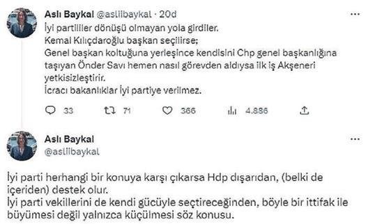 Kılıçdaroğlu seçilirse Akşener’i yetkisizleştirir