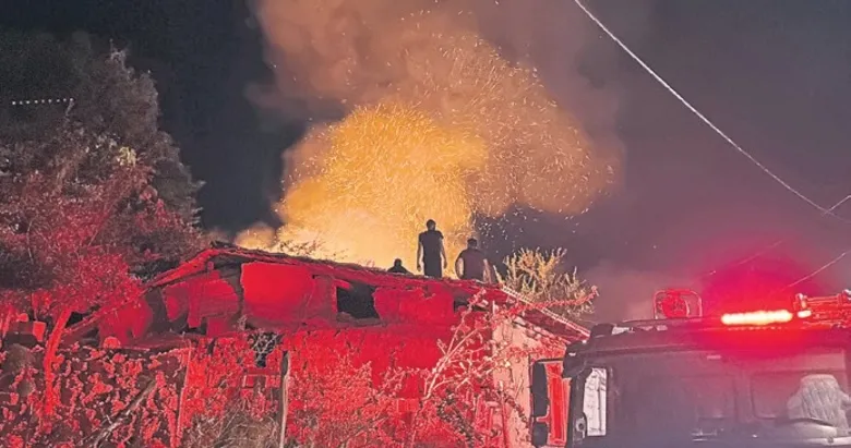 Bahçede çıkan yangın müstakil eve sıçradı