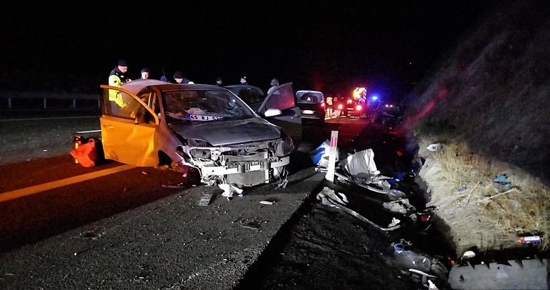 Kamyondan düşen tomruk 2 can aldı