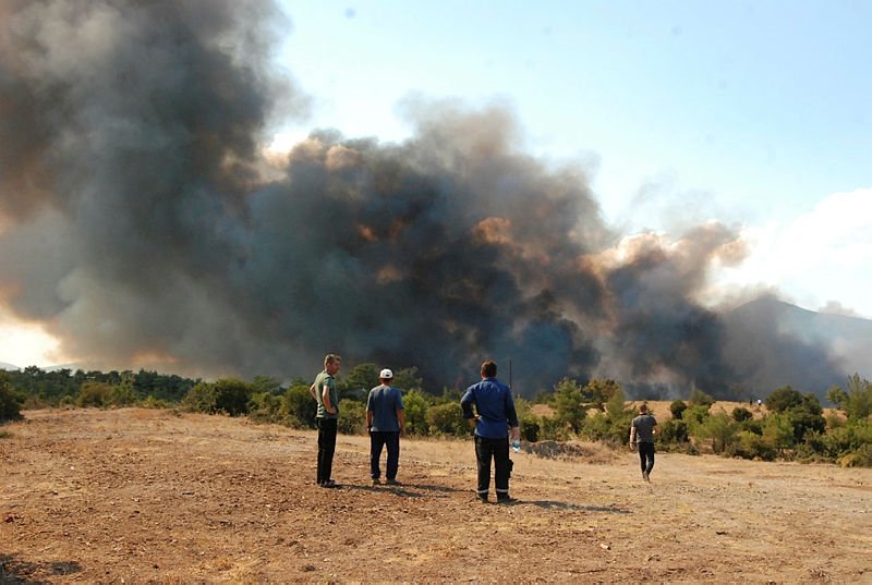 Çanakkale’de büyük orman yangını