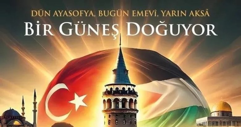 Yeni yılın ilk gününde Galata Köprüsü’nde tarihi buluşma! Dün Ayasofya, bugün Emevî, yarın Aksa