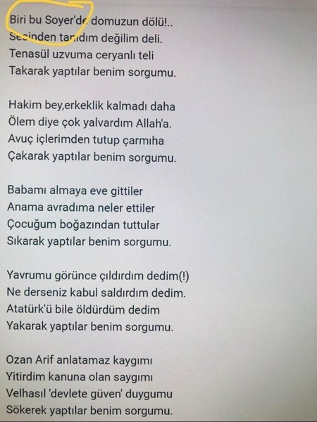 Tunç Soyer’in babası Nurettin Soyer, Ozan Arif’e de işkence yapmış